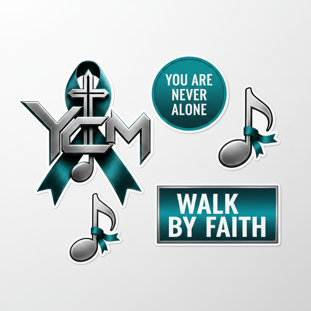 YANA Crew Ministries Sticker Pack - 5 die-cut vinyl stickers
