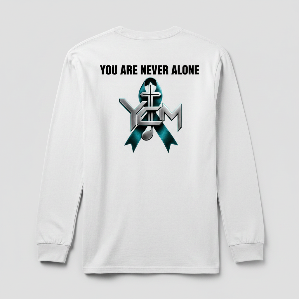 White Long Sleeve Tee - Back