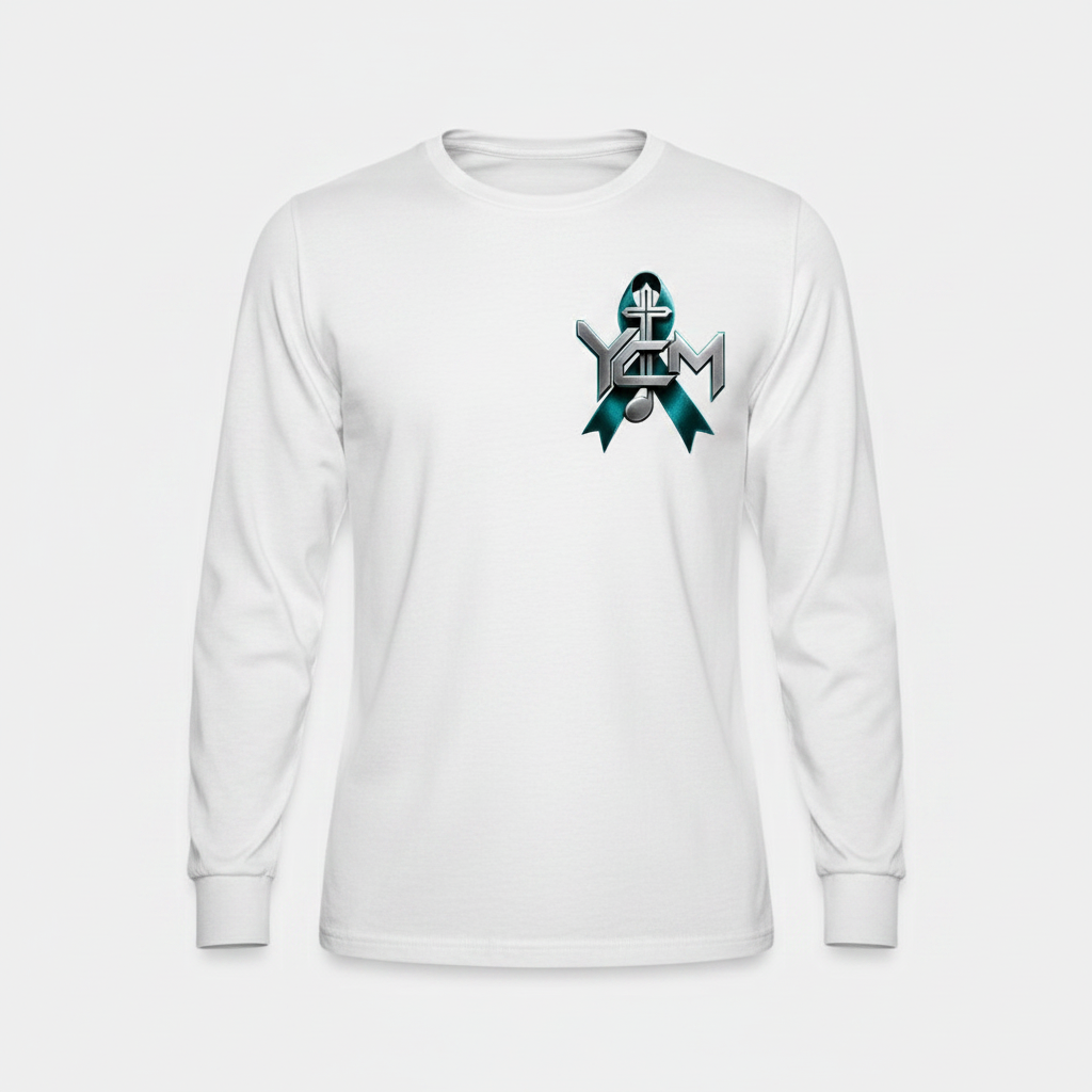 White Long Sleeve Tee - Front