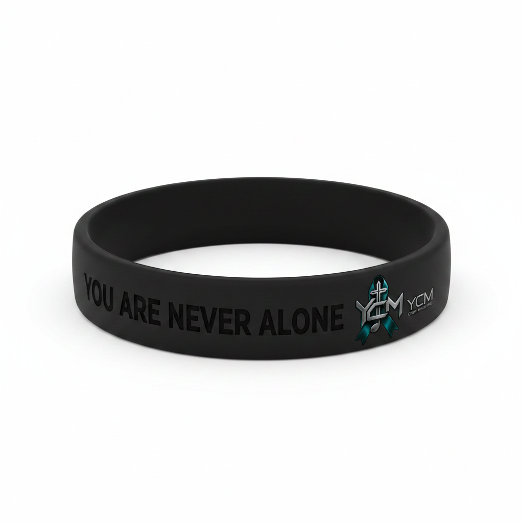Black YANA Crew Ministries Silicone Wristband
