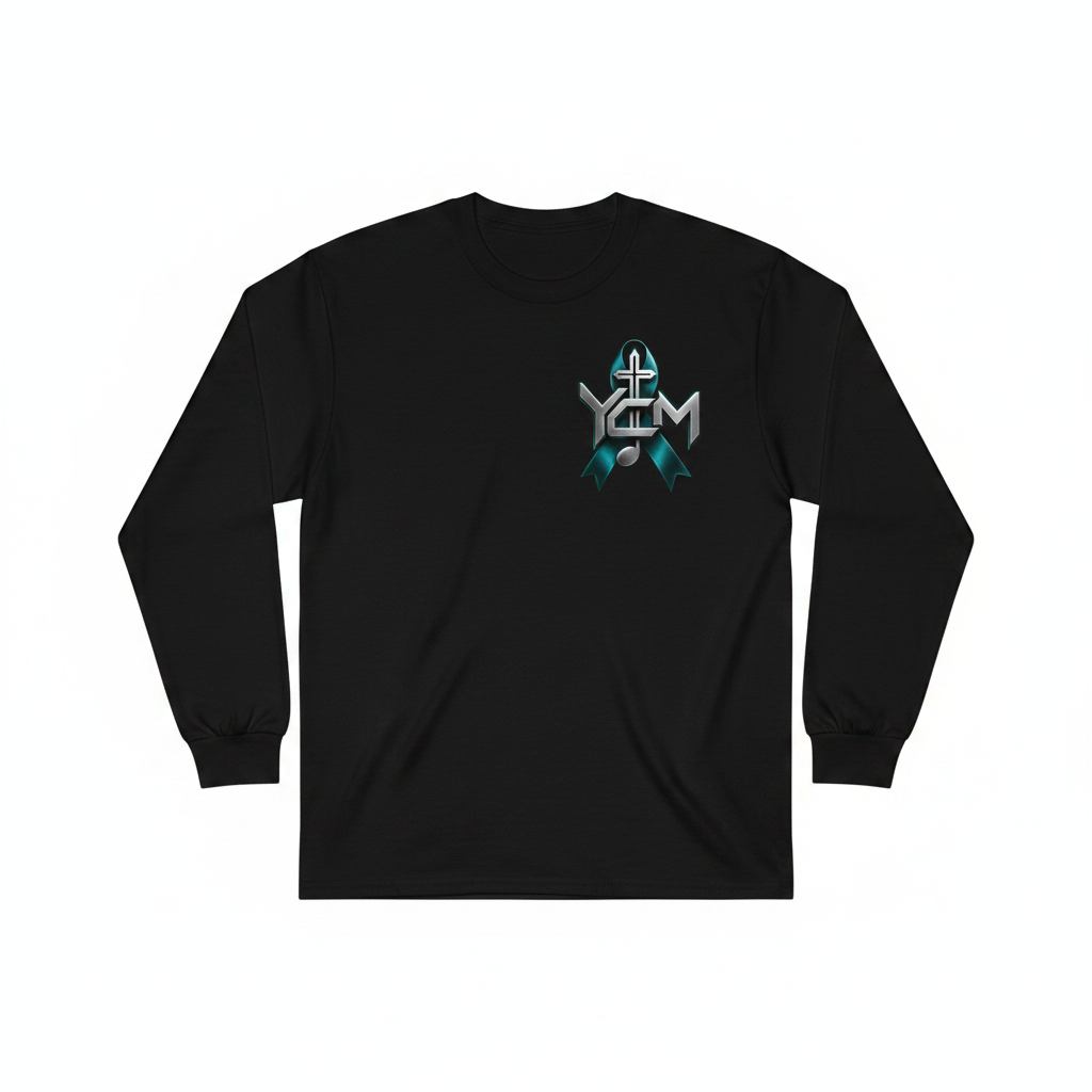 Black Long Sleeve Tee - Front